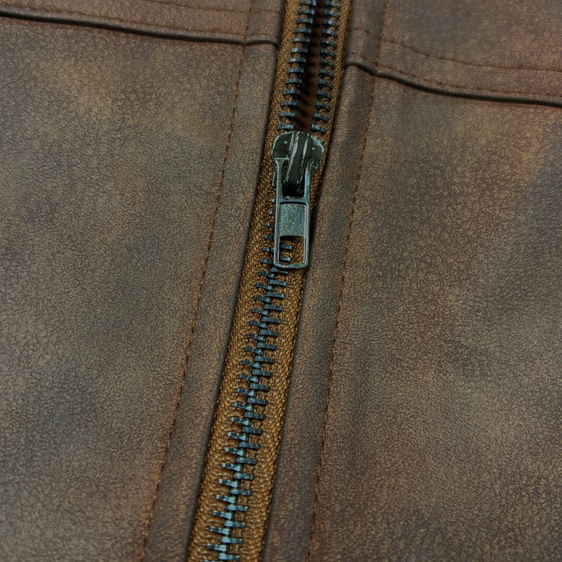 Bruce's Signature Zipper Leather Jacket