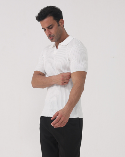 Capri- Ribbed Cotton Polo