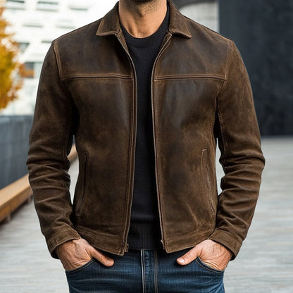 Bruce's Signature Zipper Leather Jacket