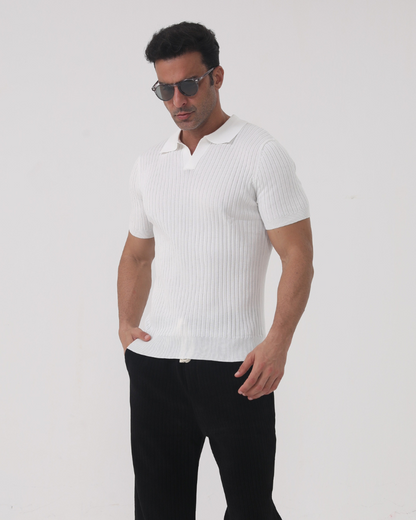 Capri- Ribbed Cotton Polo