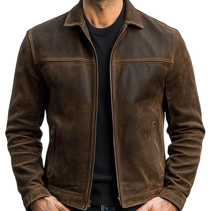 Bruce's Signature Zipper Leather Jacket